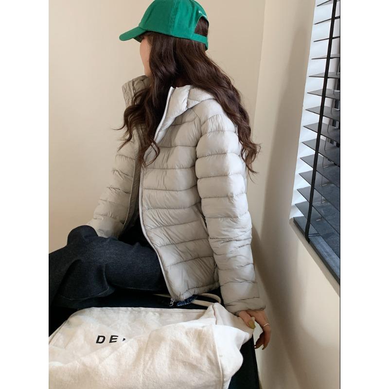 Down padded clothes women's winter new hooded small padded jacket loose casual warm padded jacket