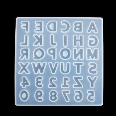 Transparente Silikonform Trockenblume Harz Dekorative Handarbeit DIY Buchstaben- und Zahlenform Epoxidharzformen für Schmuck
