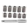 Tændrørsgevind Reparationsværktøj M10x1.0 Bolt + M12x1.0 Gevindbor Auto Tilbehør Hardware Kit