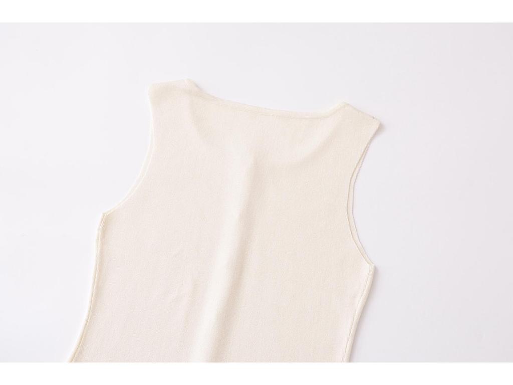 Europäischer & Amerikanischer Stil Damen Gold Doppelreihige Strickweste