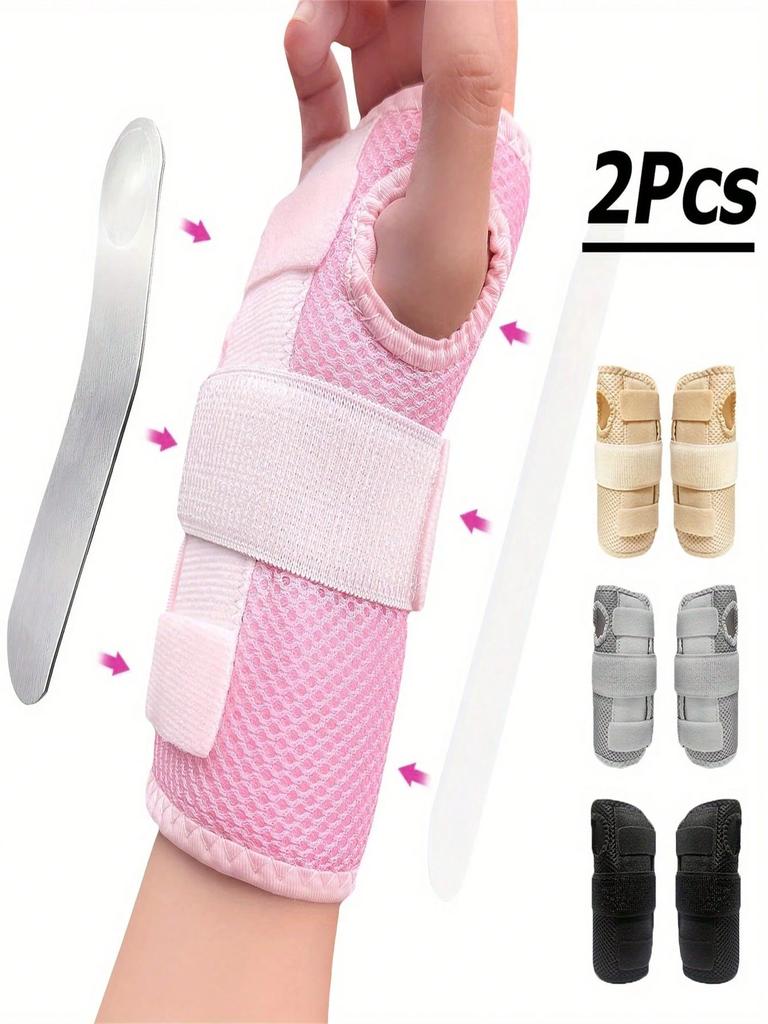 1Pc/2Pcs Double-Layer Wristband - Sturdy Support, Breathable Mesh Design, Suitable for Sports Healing, Hand Relaxation, Stable Fit, a Must-Have