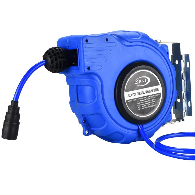 Retractable Air Hose Reel with 12*8MM Braided PU Hose for Pneumatic Tools and Car Detailing