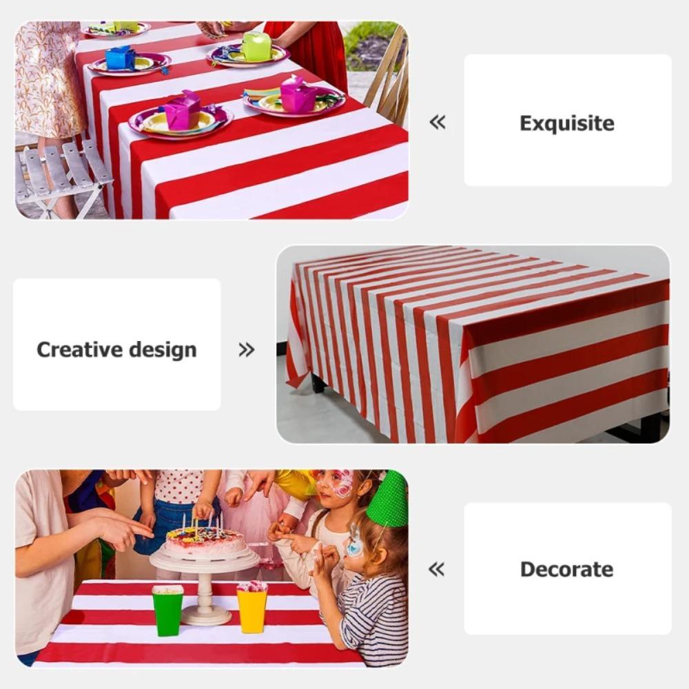 Christmas Circus Cloth Stripe Mats Picnic Photo Props Fashion Table Setting