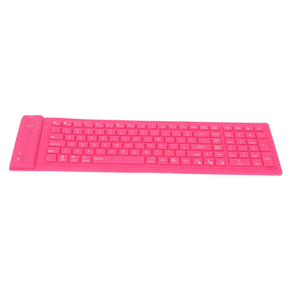 Tastiera pieghevole in silicone da 108 tasti, impermeabile, con design completamente sigillato, tastiera pieghevole con digitazione silenziosa.
