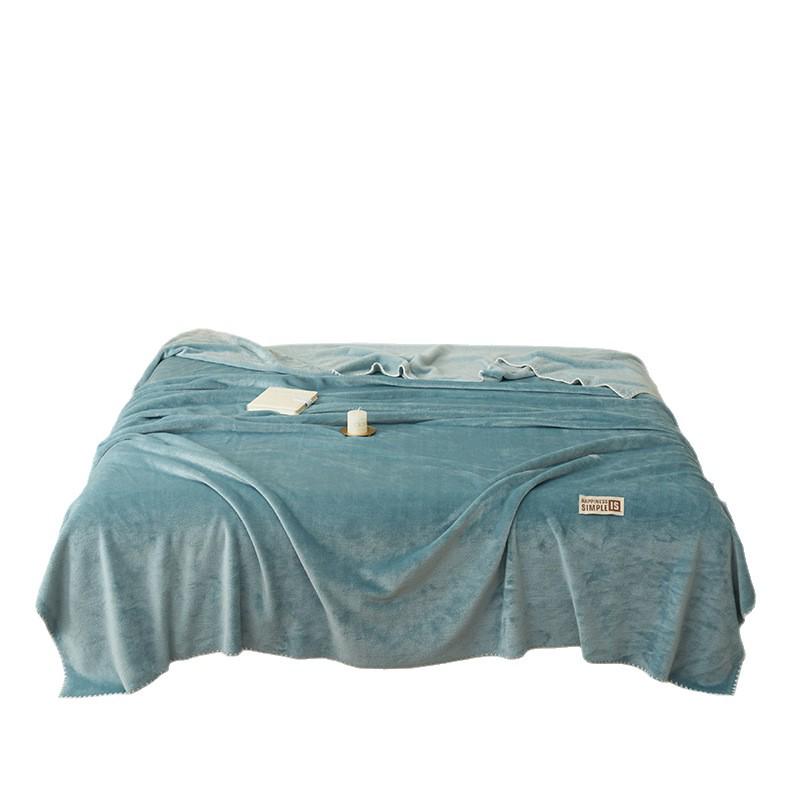 Thick Milk Fleece Flannel Shawl - Spring/Fall Air-Conditioning or Nap Blanket