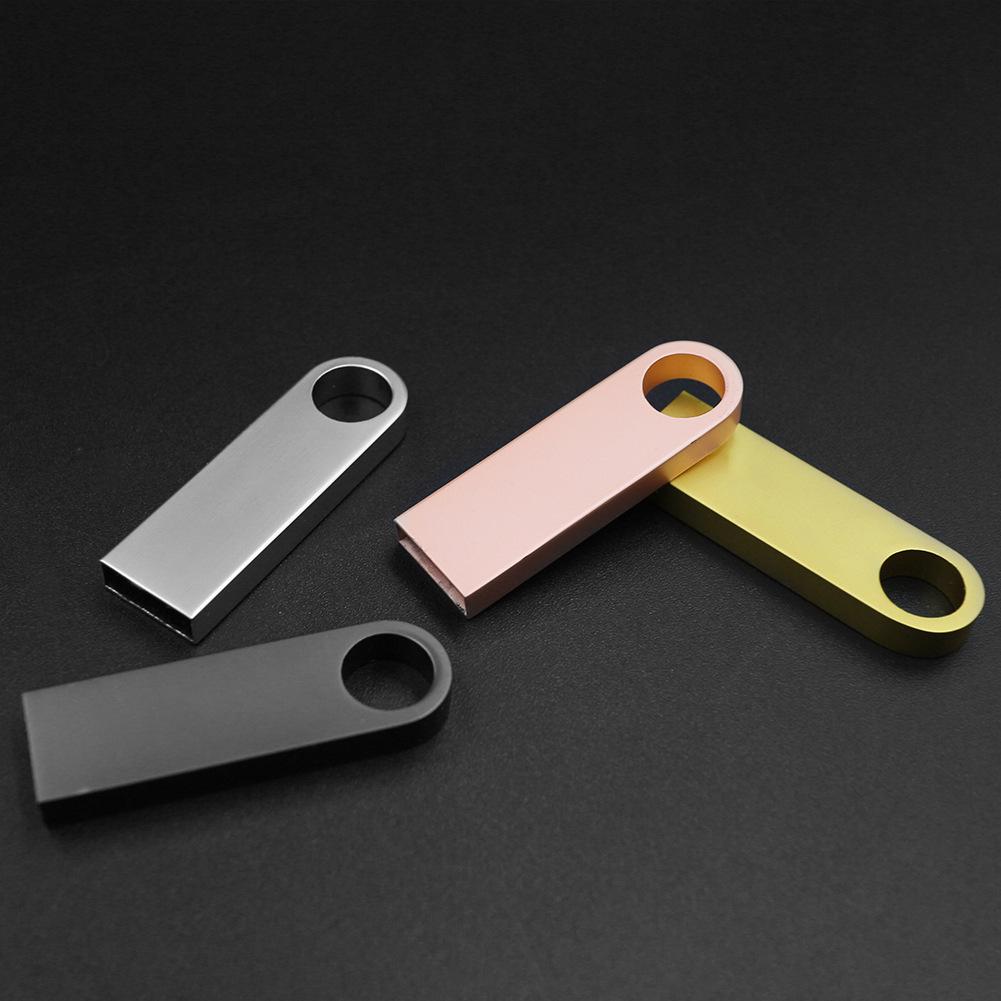 Metal USB Flash Drive with Laser Engraved Logo - 32GB/64GB/128GB, Creative Gift Edition