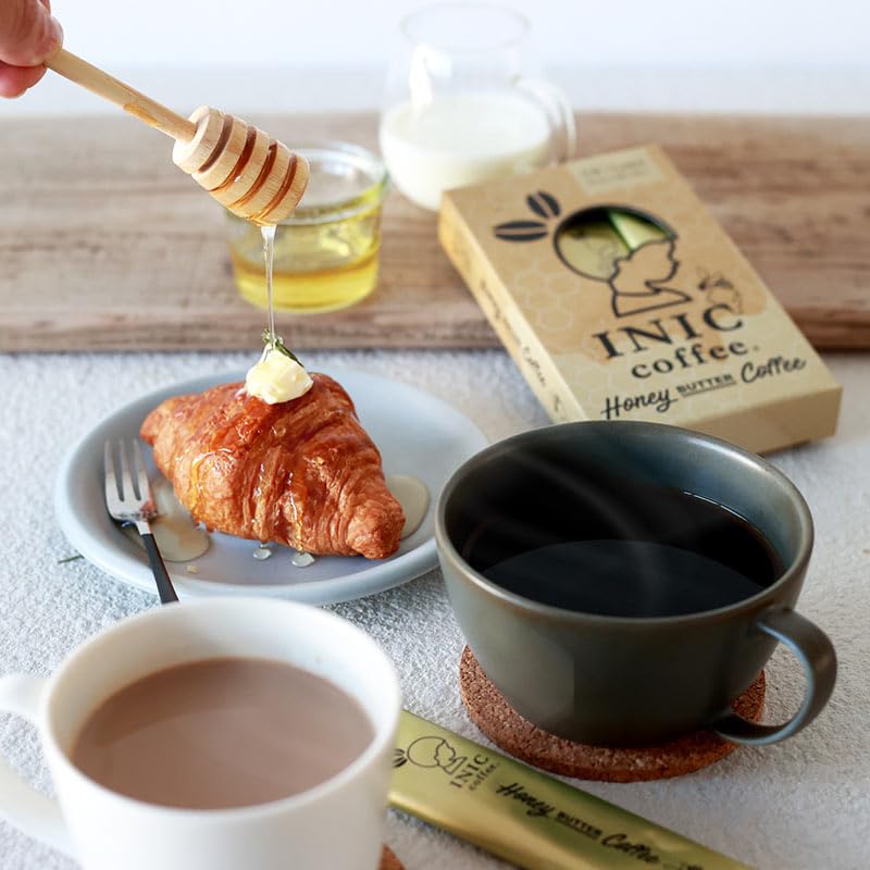 INIC Coffee Honey Butter Coffee Sticks, 6 Sticks [Meltingly Sweet Honey Coffee] [Powdered Coffee from the Peak]