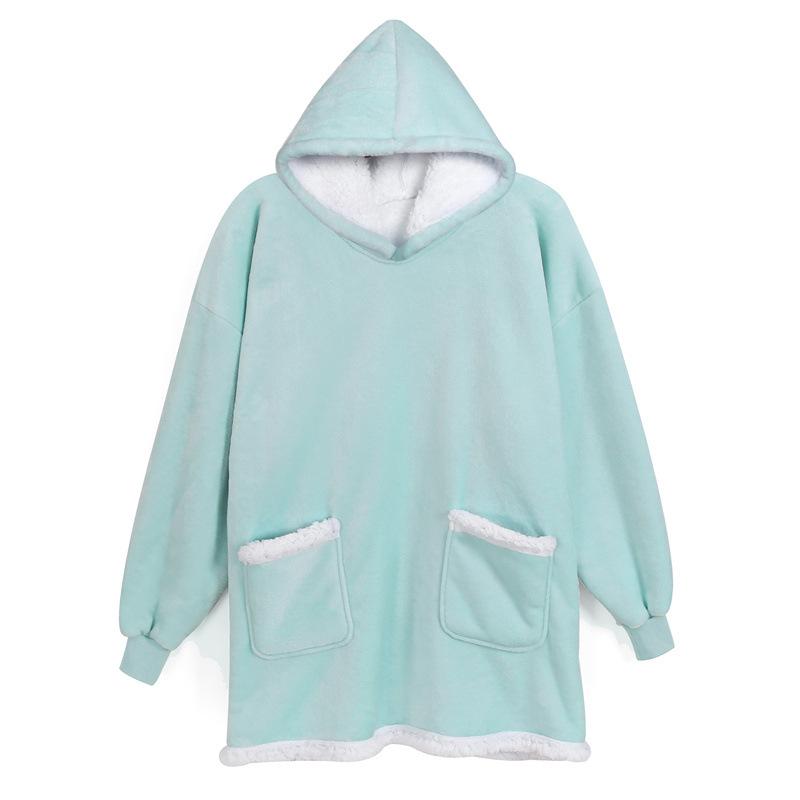 Wearable Blanket Hoodie for Men Oversized Hooded Blankets Sweatshirt Cozy Warm Fleece Blanket with Sleeves Adults Winter House Robes With Pocket