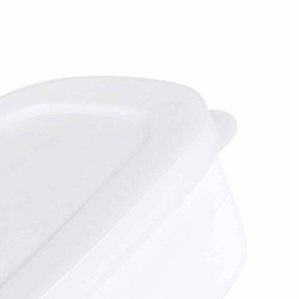 Food Storage Container Mini Lunch Case Portable Bento Box 280ml White for Office Students