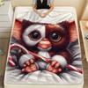 1pz Coperta in Flanella con Stampa Gremlins, Alta Qualità per Tutte le Stagioni, Arredamento per la Casa, Calore e Comfort, Perfetta per Regali di Natale