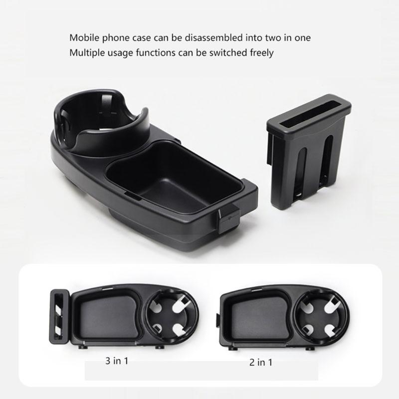 Baby Strollers Snacks Tray with Cup Holder, Food Tray with Lid Multifunctional Organiser Removable Phone Storage Slot