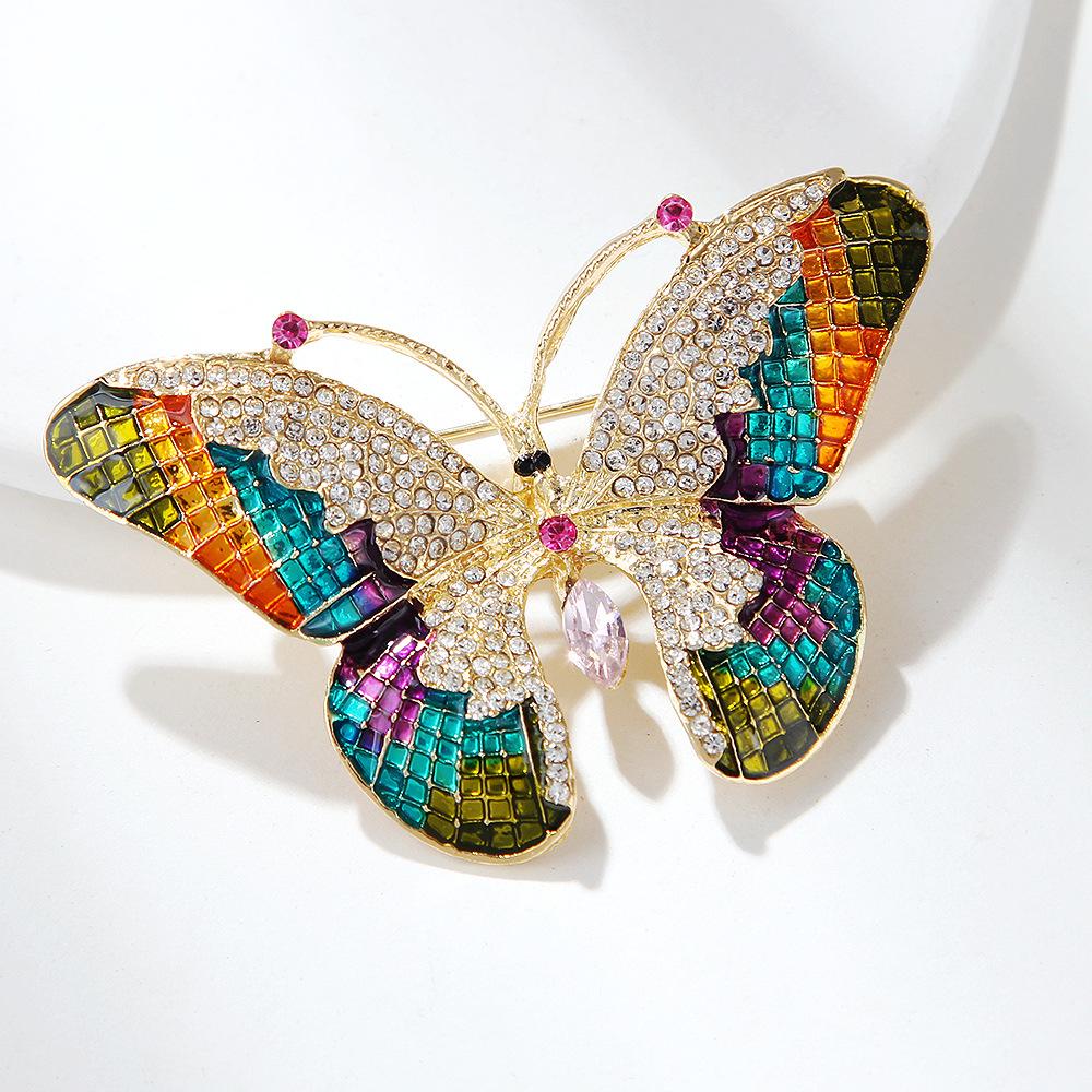 Luxury Colorful Butterfly Brooches for Women Insect Brooch Metal Pins Casual Party Office Suit Coat Jewelry