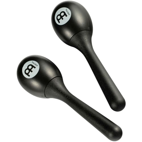 MEINL Percussion Plastic Egg Maracas (Pair) in Black (PEMBK)