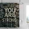 Rocky Shower Curtain With Inspiring Message Perfect For Your Bathroom Decor!