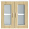 Vidaxl Kitchen Wall Cabinet with Glass Doors Porto Sonoma Oak
