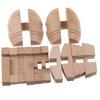 Wooden Kongming Lock,3D Bucket Shaped Puzzles,Brain Teasers Toy for Adults And Children, Office Decompression Toy
