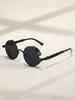 Glazzy retro round-rimmed steampunk sunglasses for mendesign for divingfishing and vacation