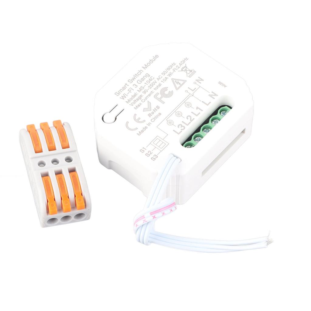 Smart Lichtschalter Modul WiFi Heimlichtschalter Steuerung 3-fach Drahtlos Unterstützung Smart Speaker für