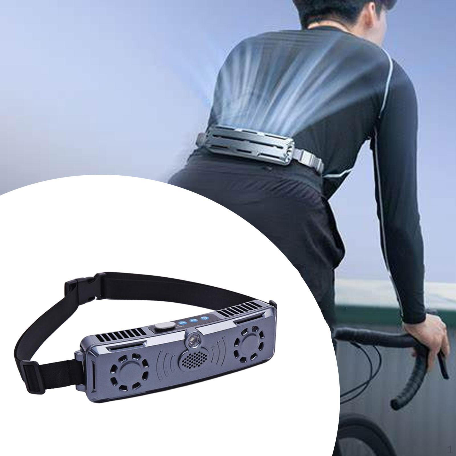 

Персональный уличный поясной вентилятор 4 скорости 2 вентиляционных отверстия USB зарядка для строителей Grey