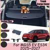 For MGS5 EV MG S5 ES34 2025~2027 2026 Car Trunk Canvas Cargo Cover Privacy Telescopic Luggage Carrier Storage Curtain Accessorie
