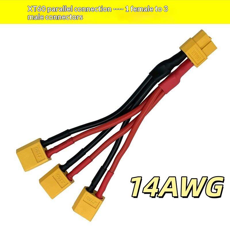 1Pcs 2/3-Way 12/14AWG Silicone Wire Male/Female Extension Y Splitter XT60 Parallel Battery Connector For Battery Charger Motor