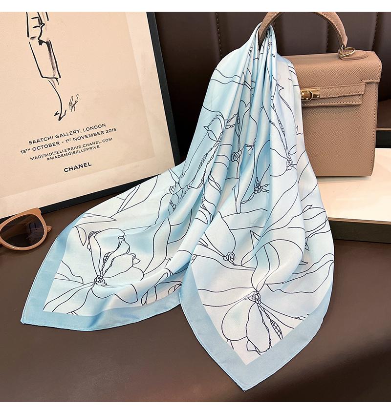 Women S Thin Square Scarf For Spring Summer Shirt Decoration Neck Protection