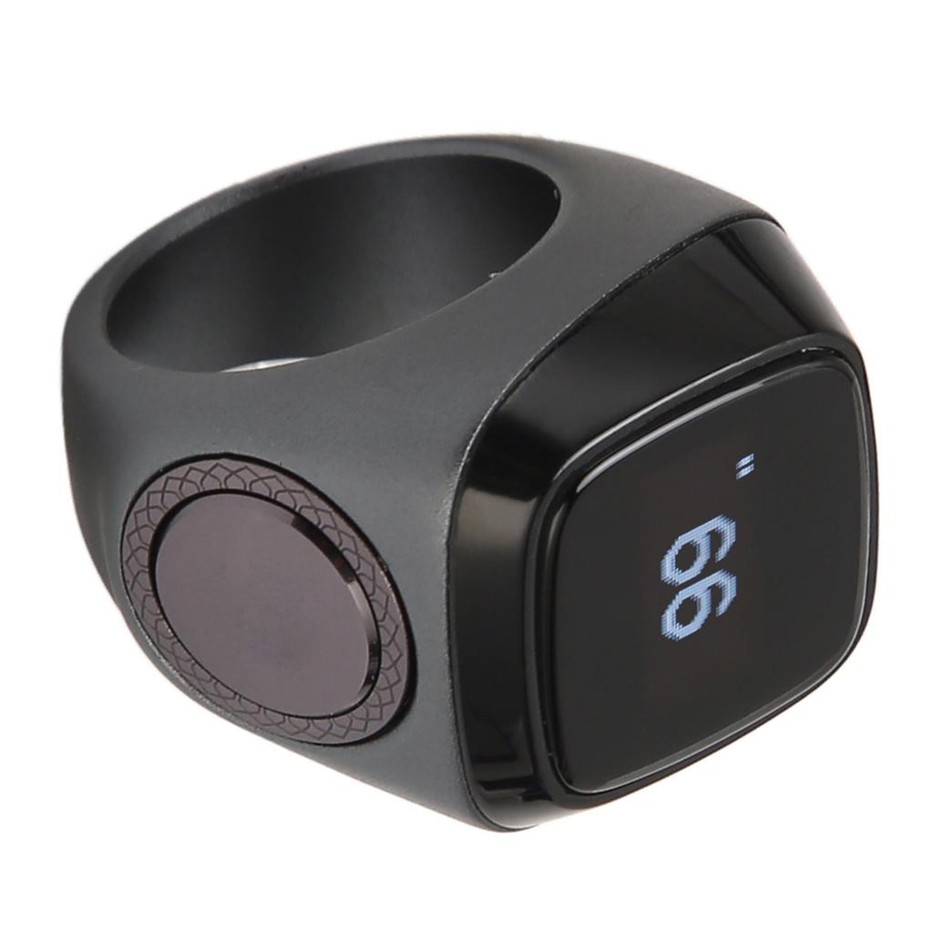 Smart BT Ring Counter 0.49in Screen Portable 5 Prayer Time Vibration Alarm Electronic Counter 18mm 0.71in