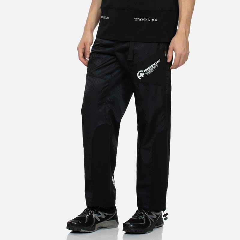 Evisu Kuro SS24 Spliced Brand Logo Regular Fit Cuffed Casual Pants Men pants 2ESGNM4PJ5017XXSN