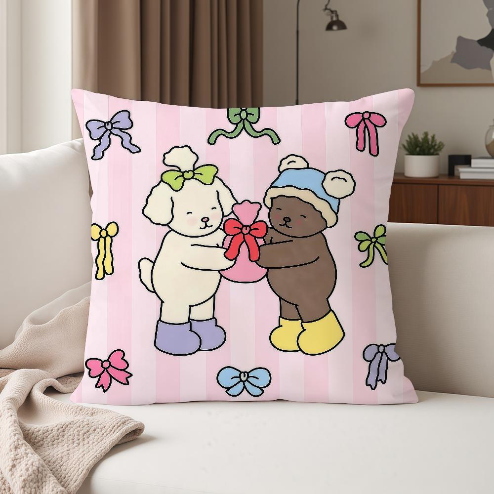 Cartoon Cute B-bobbie G-goods Pillow Case Suitable For Bedrooms Living Rooms Cars Home Decoration