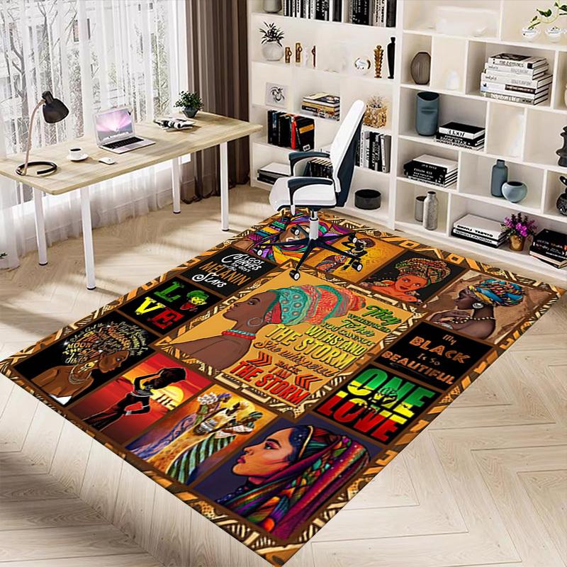 1PC Afro Love Extra Large Non-Slip Floor carpet, Office, family, bedroom, Studio - Large Area RugJ0389