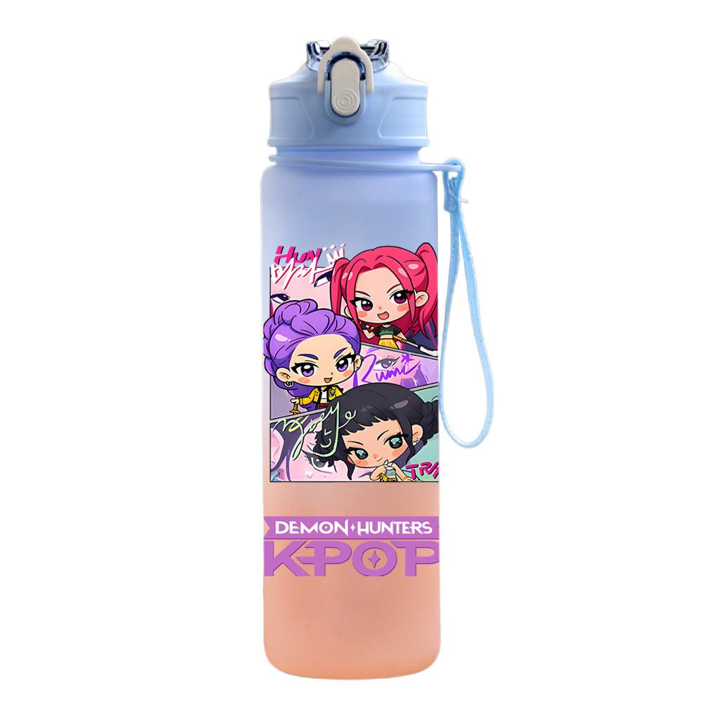 750ml Wasserflasche K-Pop Demon Hunters Bedruckt Große Kapazität Trinkbecher Tragbar Outdoor Sport Wasserbecher Kinder Kinder Geschenk