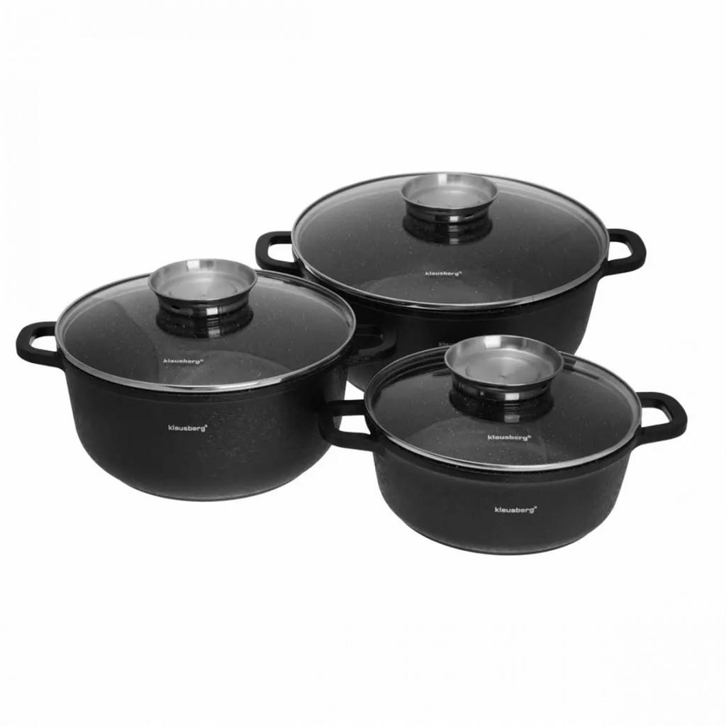 KLAUSBERG KB-7359 8-PIECE GRANITE POTS SET