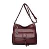 Soft Leather Single-shoulder Crossbody Bag for Middle-aged and Elderly Mothers