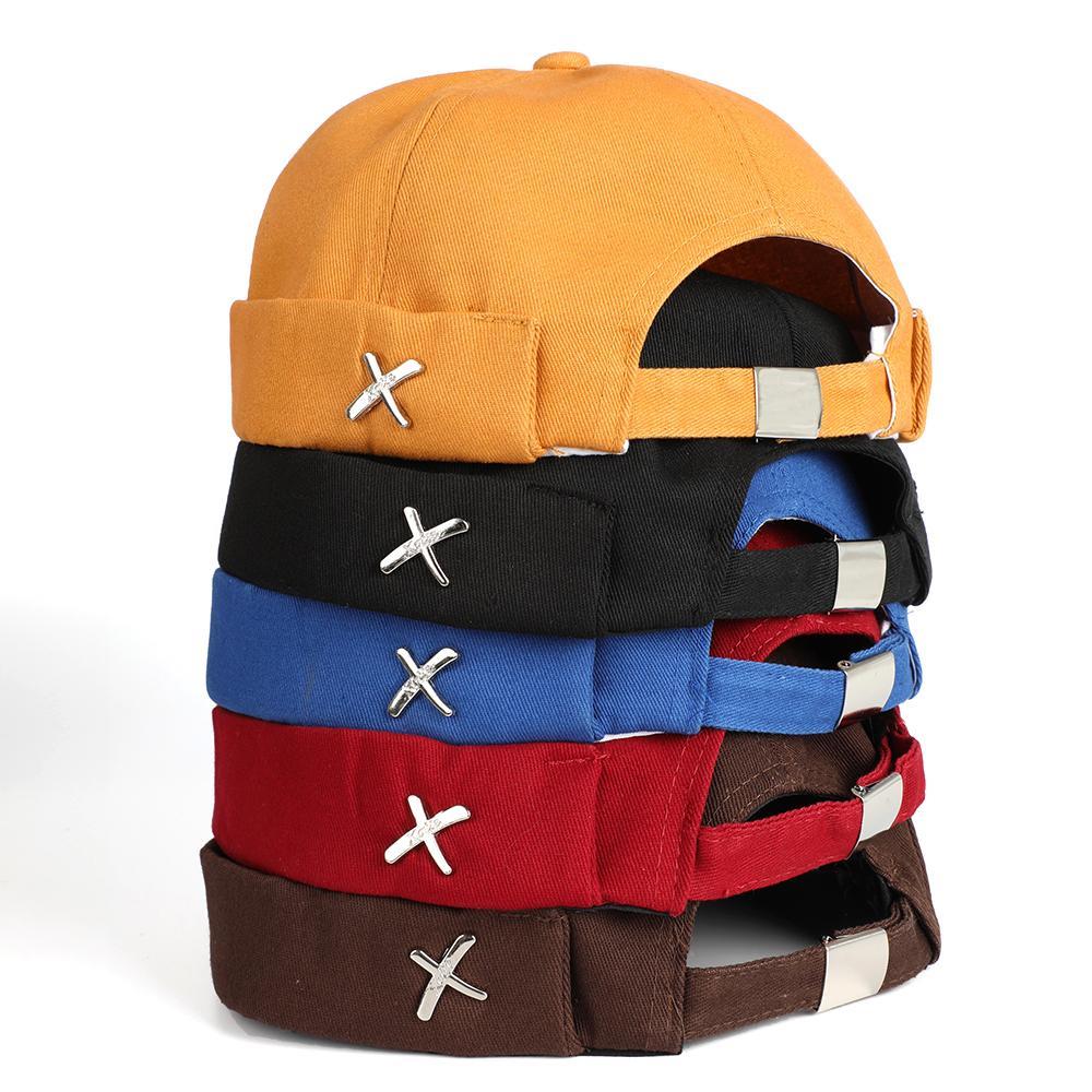 Brimless Skullies Cap Unisex Fashionable Hat Adjustable No Brim Baseball Cap for Men And Women Street Portable Docker Hat