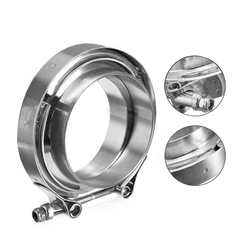 Universal 3" Inch 2" Inch Stainless Steel V-Band Turbo Downpipe Exhaust Clamp Vband 76mm 50mm