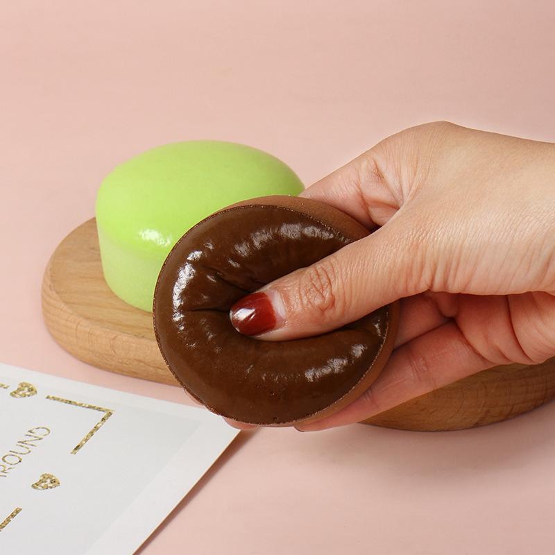 1Pcs Round Cake Toy Colorful Pudding Shaped Squeeze Stress Relief Toys Soft Slow Rising Fidget Toy For Kids Party Decor Gift
