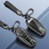 BYD Yuan Pro/Plus Car Key Cover - Genuine Leather Protective Shell with Metal Keychain