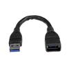 Câble D'extension / Rallonge USB 3.0 A Vers A 15cm - Rallonge USB A Vers USB A De 15 Cm - M/F - Noir - USB3EXT6INBK