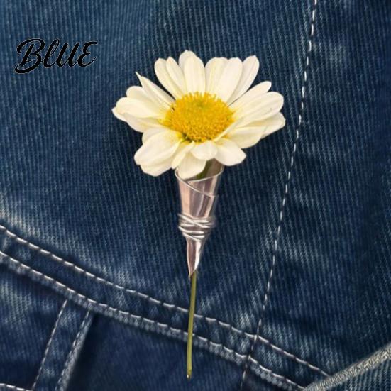 Dress Brooch Pin Bouquet Artistic Vase Shape Lightweight Alloy Insert