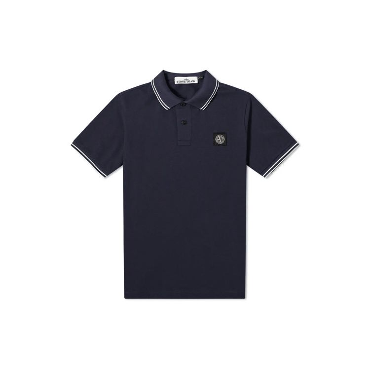 Stone Island Ss21 Stretch Shearling Polo Shirt Men Polo Shirts Navy-Blue 101522S18-V0020 S