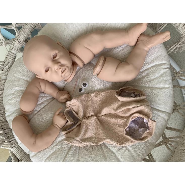 NPK Reborn Baby 22 Inches Lifelike Newborn Cute Liam Vinyl Unpainted Unfinished Parts DIY Blank Doll Kit