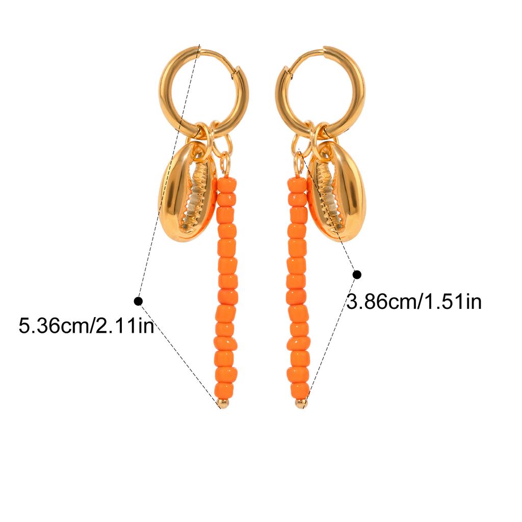 Yori Trendy Charm Pendant Earrings Rust Proof 18K Gold PVD Plated Waterproof Daily Jewelry Attractive Women Accessories