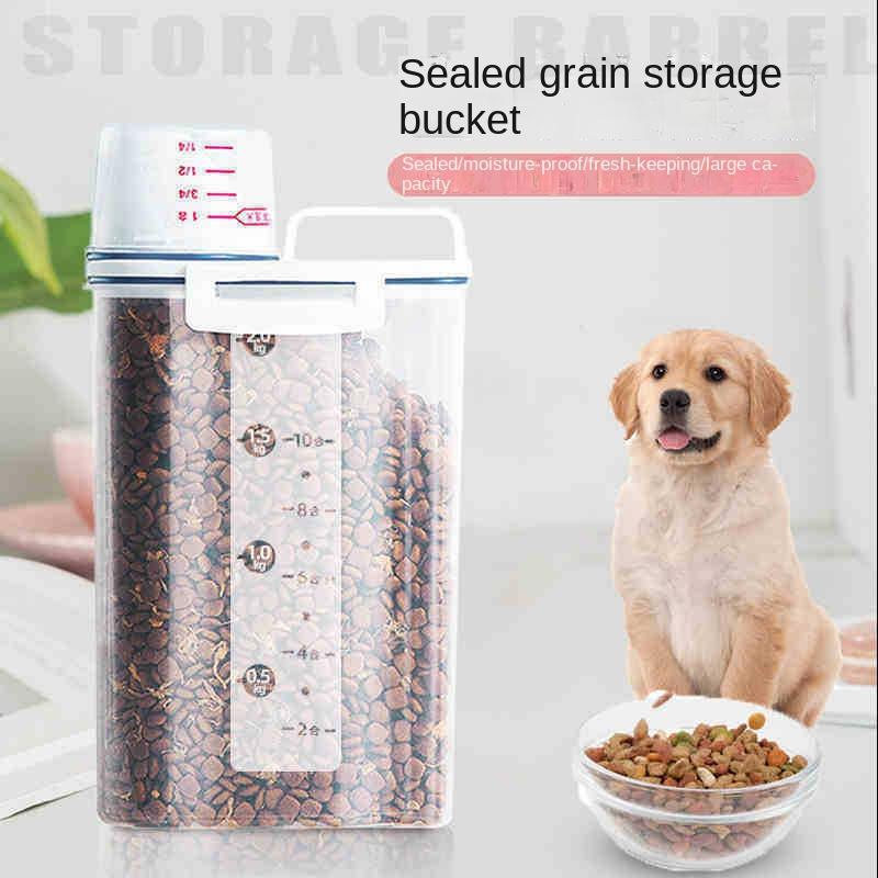 Buy Pet Storage Box Dog Food Plastic Dispenser Jar Container Bottles