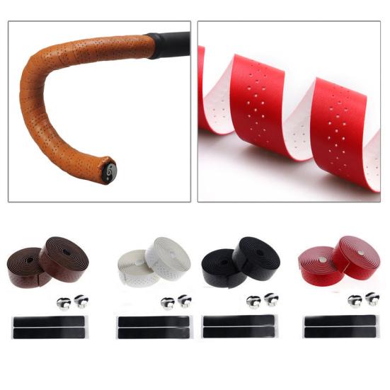 2Pcs Fixed Gear Bike Road Bicycle Handlebar Porous Straps Bands Cycling Supplies