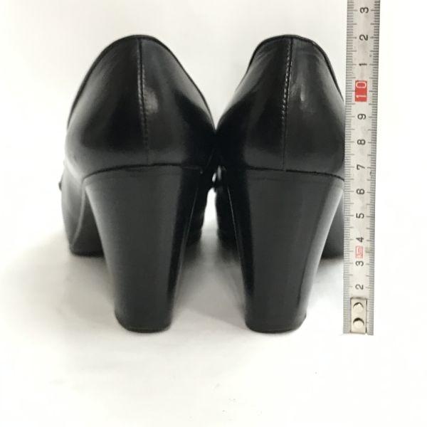 CELINE Leather High Heel Pumps 34 22 Black Italy