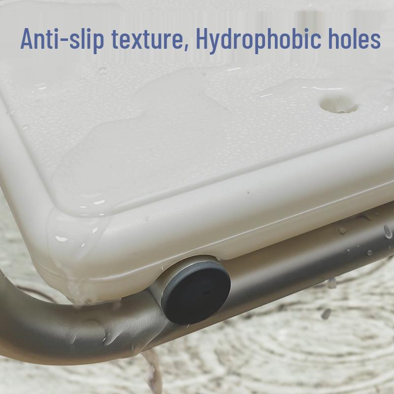 Aluminum Anti-Slip Bath Seat & Storage Shelf for Elderly and Pregnant Women