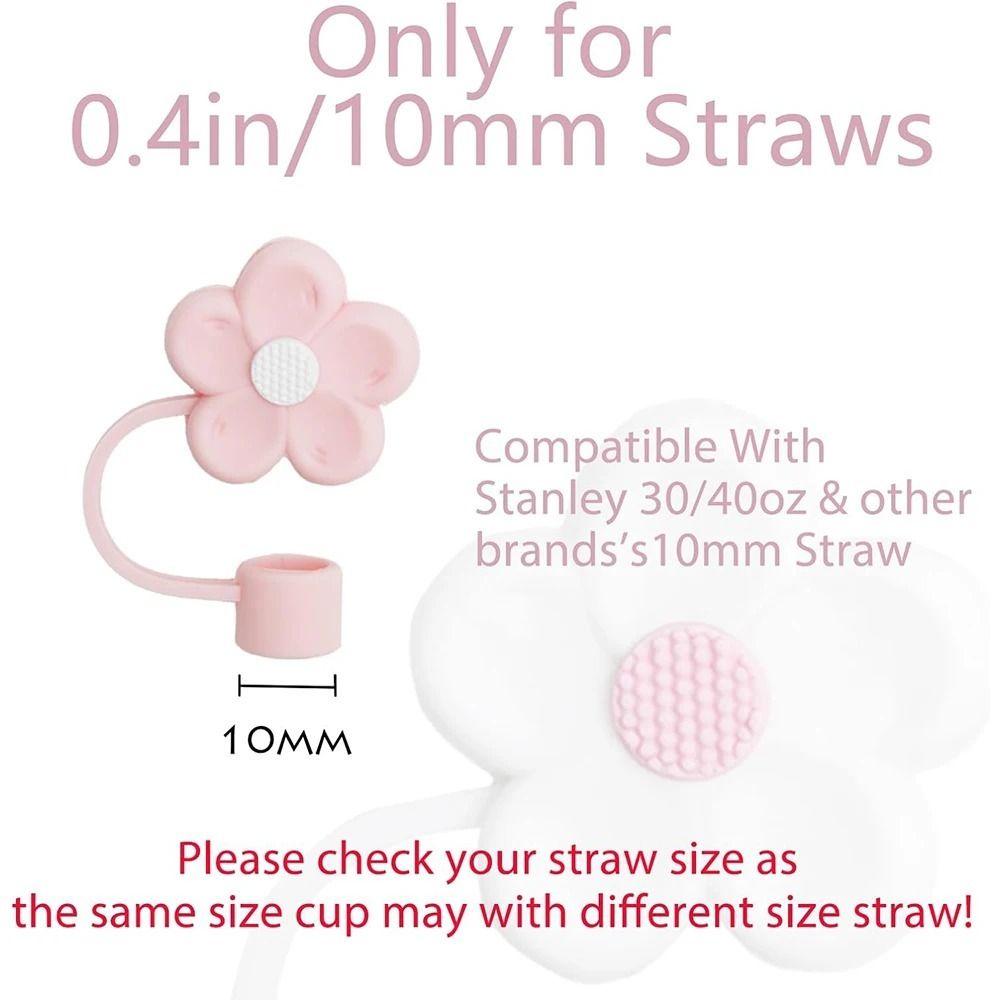 Flower Shape Silicone Straw Covers Soft Straw Cover Cap Straw Tips Cover  for Tumblers