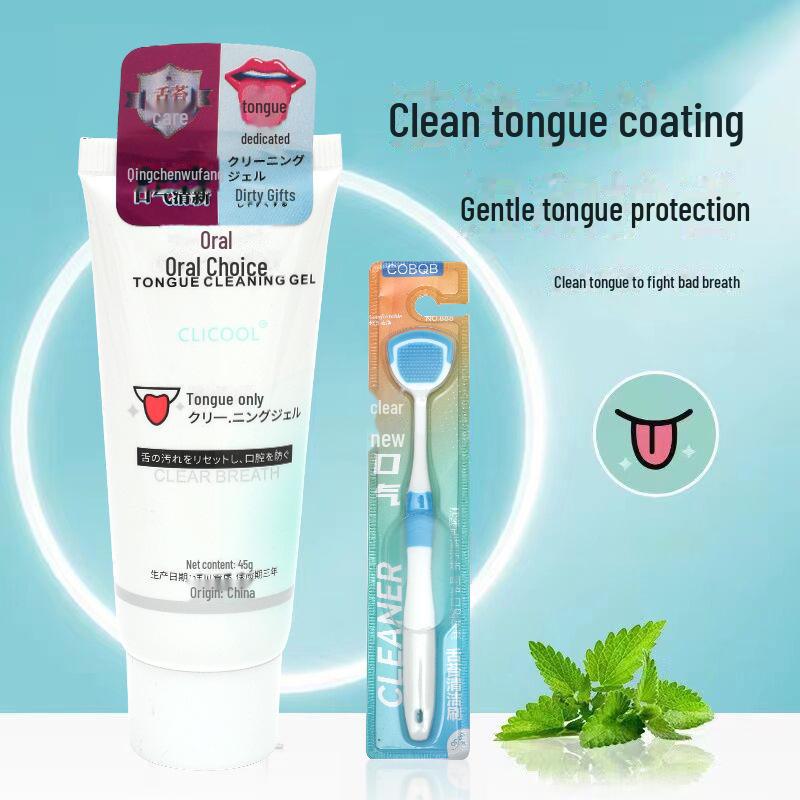 Detachable Tongue Scraper Toothbrush with Tongue Cleaner - Single Pack