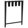 vidaXL Gepäckablage Schwarz 68,5x38x58 cm Bambus