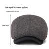 Men's Autumn & Winter Knitted Duckbill Cap with Velvet - Fashionable British Newsboy Beret